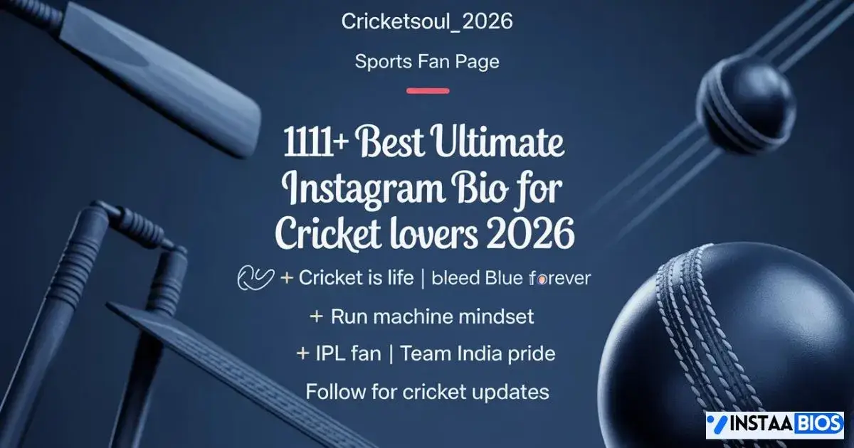 instagram bio for cricket lovers