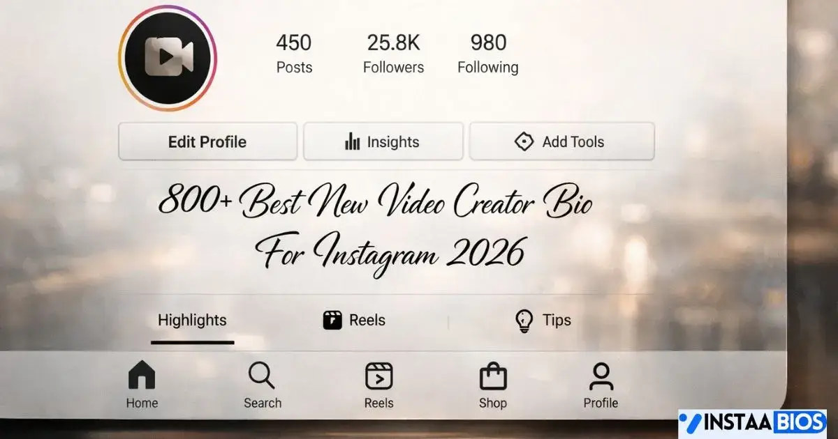 New Video Creator Bio For Instagram