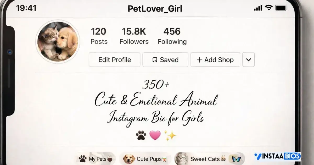 Animal Instagram Bio for Girls