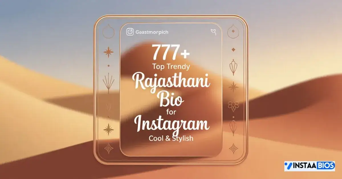 Rajasthani Bio For Instagram