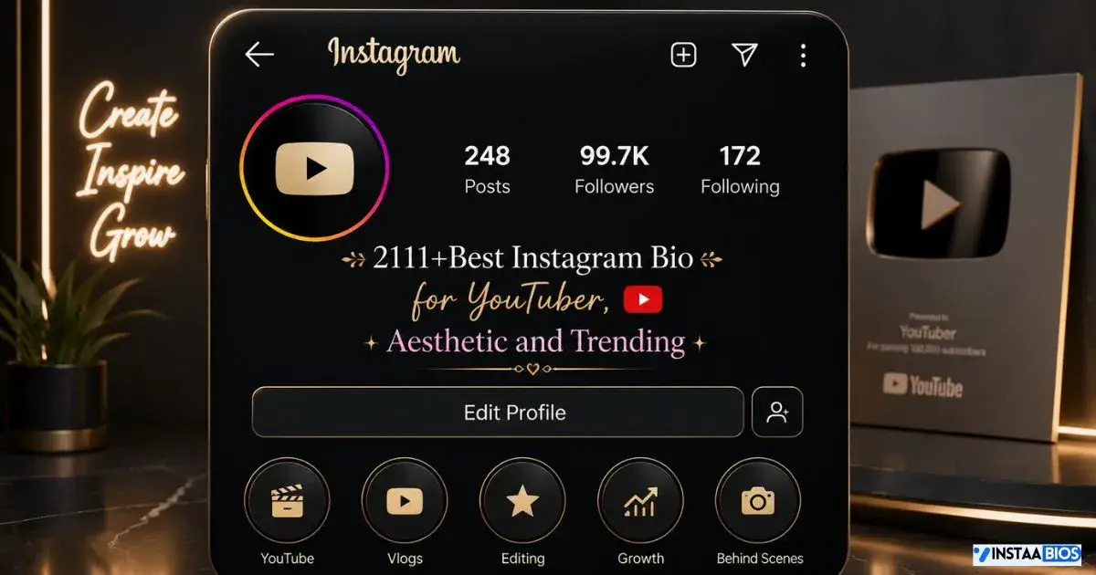 instagram bio for youtuber