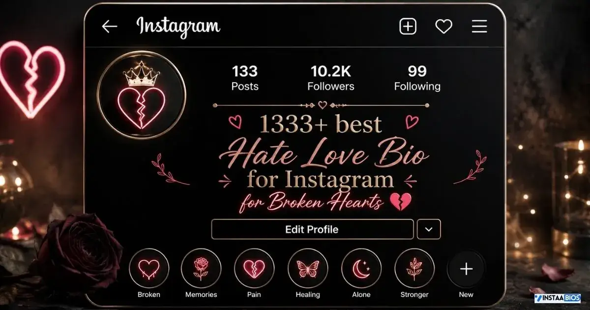 hate love bio for instagram